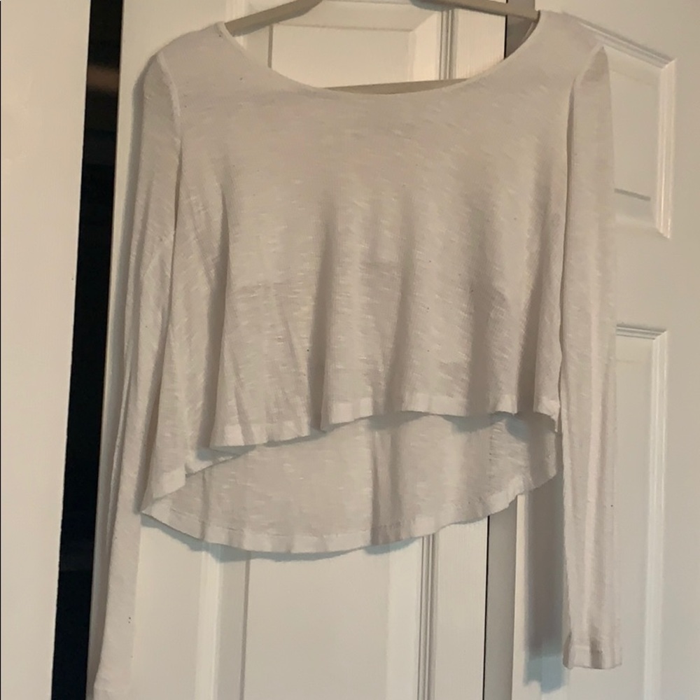 White flow crop top